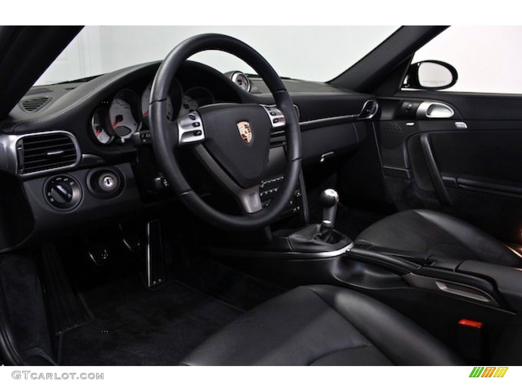 2009 Porsche 911 Turbo Cabriolet Black Dashboard Photo #80679132
