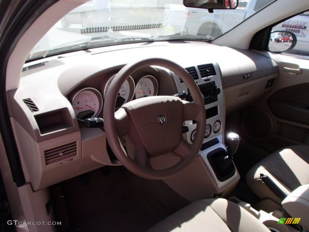 2007 Dodge Caliber SXT Pastel Pebble Beige Dashboard Photo #80680416