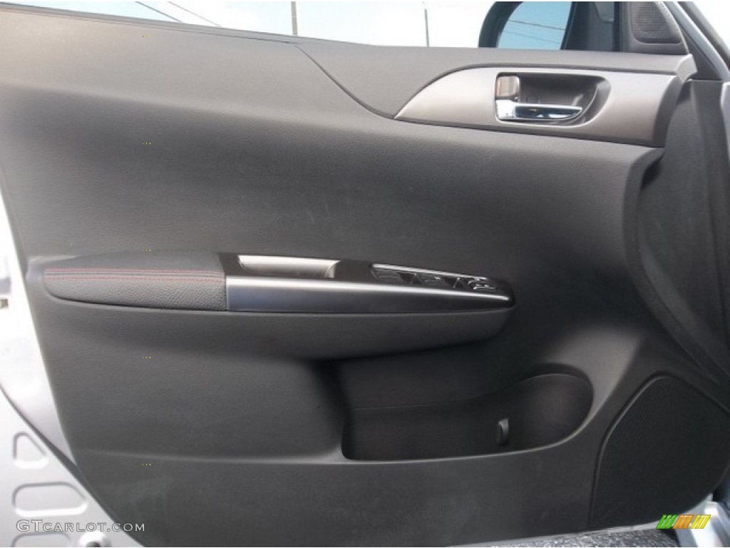 2012 Subaru Impreza WRX STi Limited 4 Door STi Limited Carbon Black Door Panel Photo #80680616