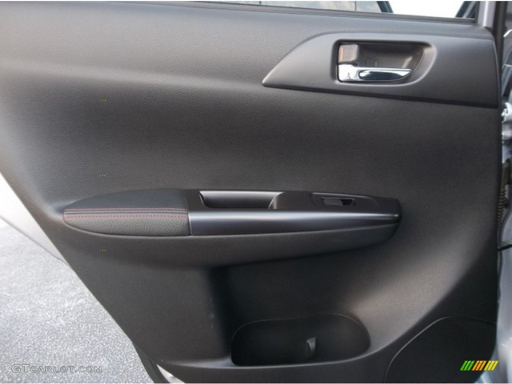 2012 Subaru Impreza WRX STi Limited 4 Door STi Limited Carbon Black Door Panel Photo #80680907