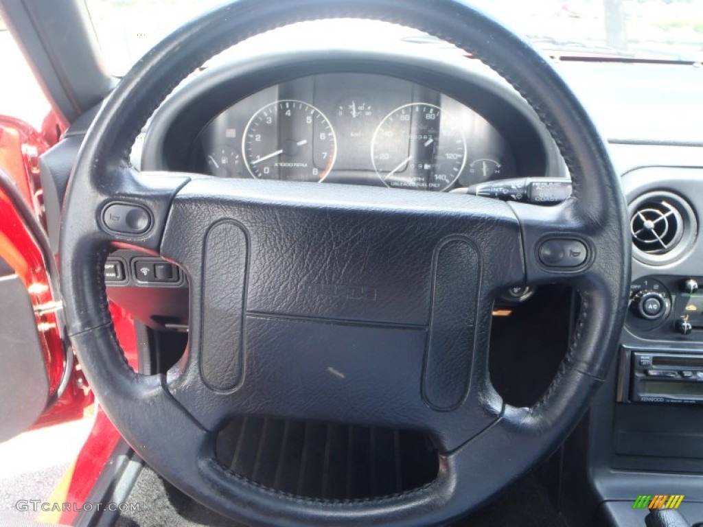 1992 Mazda MX-5 Miata Roadster Black Steering Wheel Photo #80681300