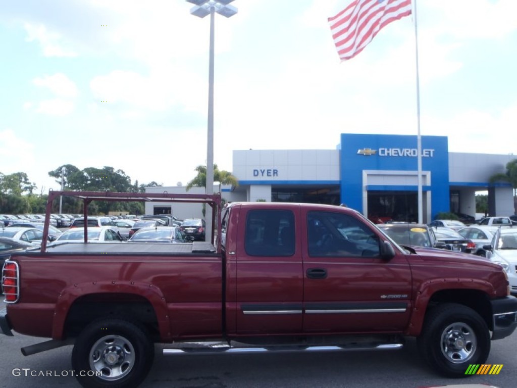 2005 Silverado 2500HD LT Extended Cab - Sport Red Metallic / Tan photo #3