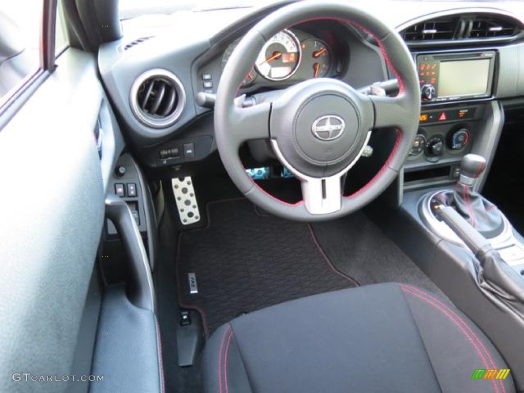 2013 Scion FR-S Sport Coupe Black/Red Accents Dashboard Photo #80681575