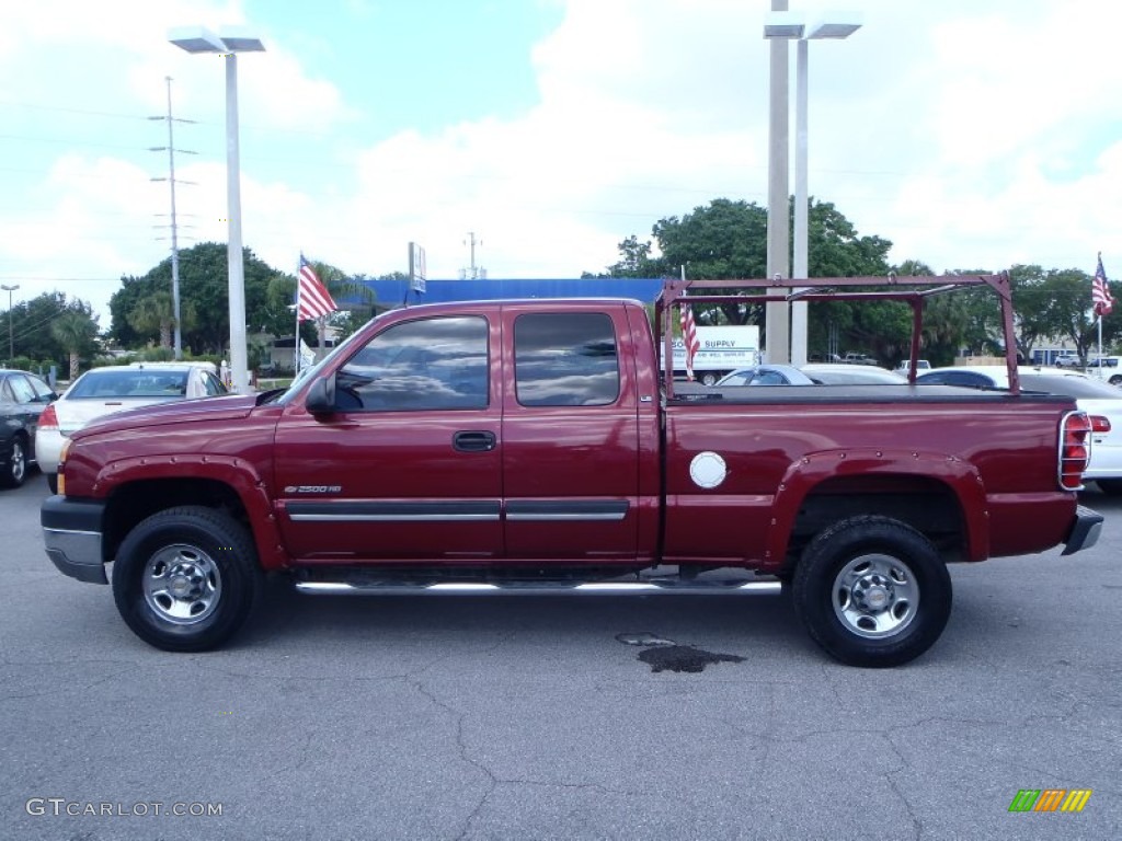2005 Silverado 2500HD LT Extended Cab - Sport Red Metallic / Tan photo #6