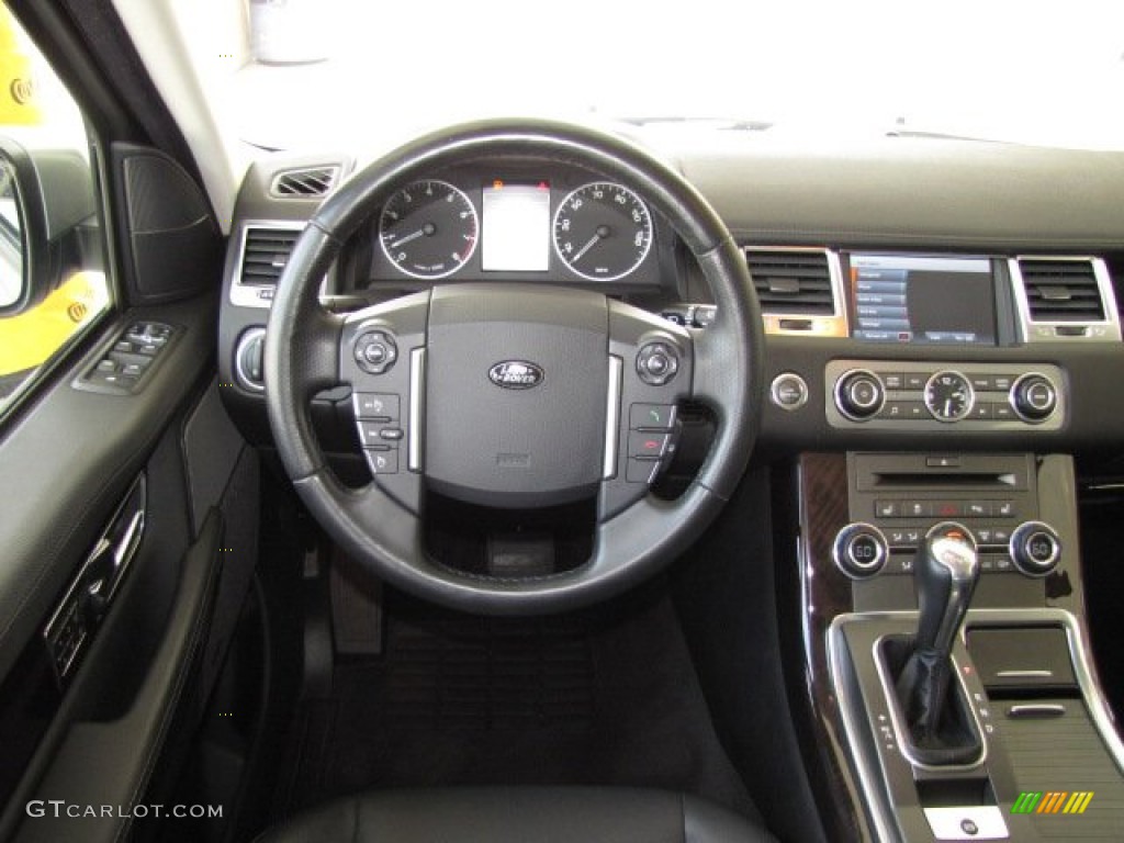 2011 Land Rover Range Rover Sport HSE Ebony/Ebony Steering Wheel Photo #80681863