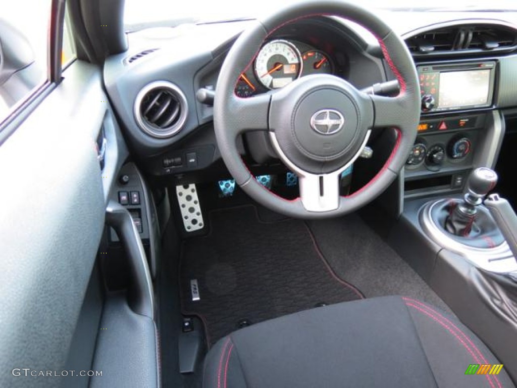 2013 Scion FR-S Sport Coupe Black/Red Accents Steering Wheel Photo #80682121