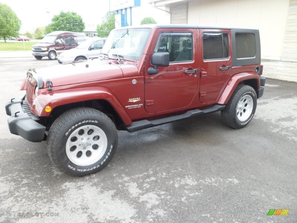 Red Rock Crystal Pearl 2007 Jeep Wrangler Unlimited Sahara 4x4 Exterior Photo #80683766