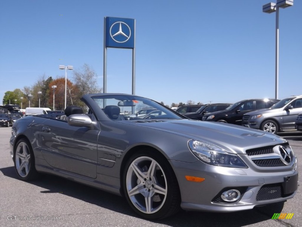 2009 SL 550 Roadster - Palladium Silver Metallic / Black photo #3