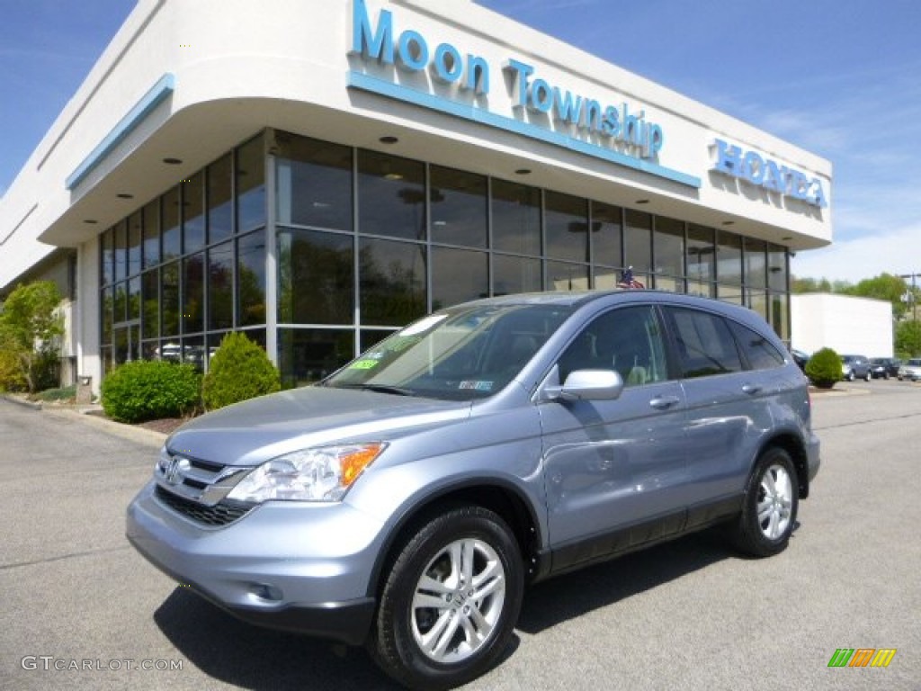2010 CR-V EX-L AWD - Glacier Blue Metallic / Gray photo #1
