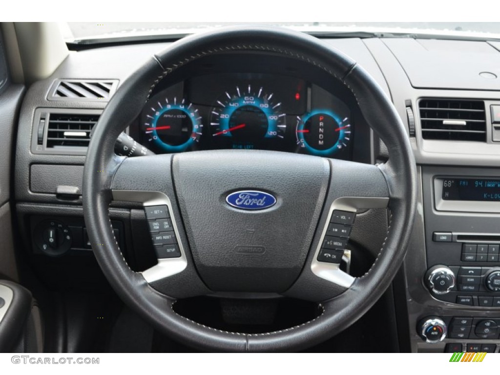 2010 Ford Fusion Sport Charcoal Black/Sport Black Steering Wheel Photo #80686178