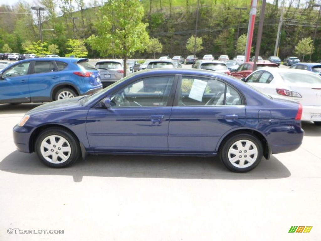2003 Civic EX Sedan - Eternal Blue Pearl / Gray photo #6