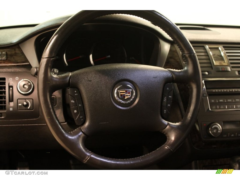 2009 Cadillac DTS Standard DTS Model Ebony Steering Wheel Photo #80689183