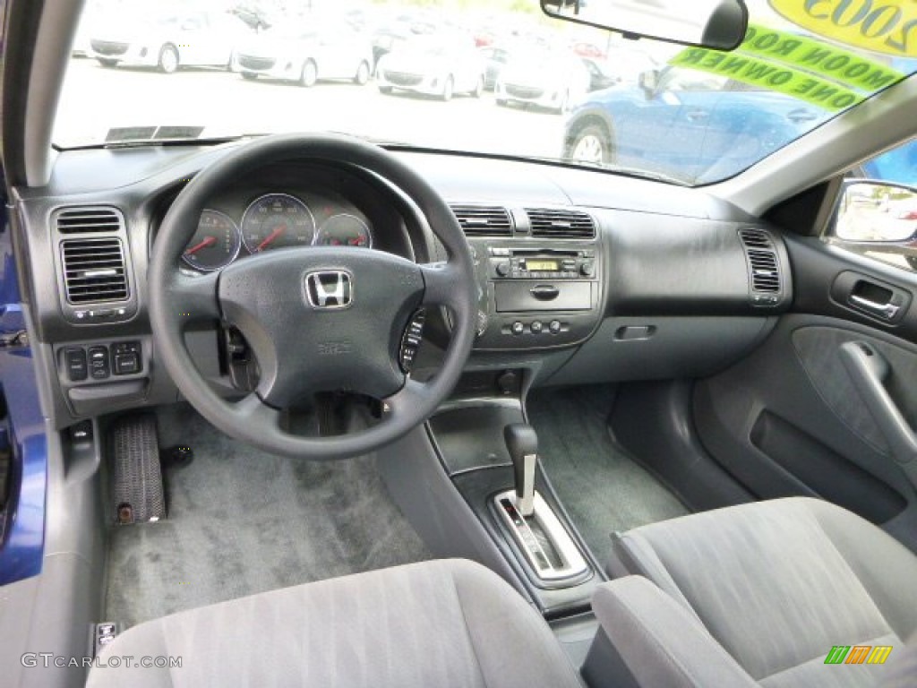 2003 Honda Civic EX Sedan Gray Dashboard Photo #80689368