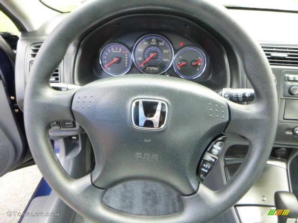 2003 Honda Civic EX Sedan Gray Steering Wheel Photo #80689480