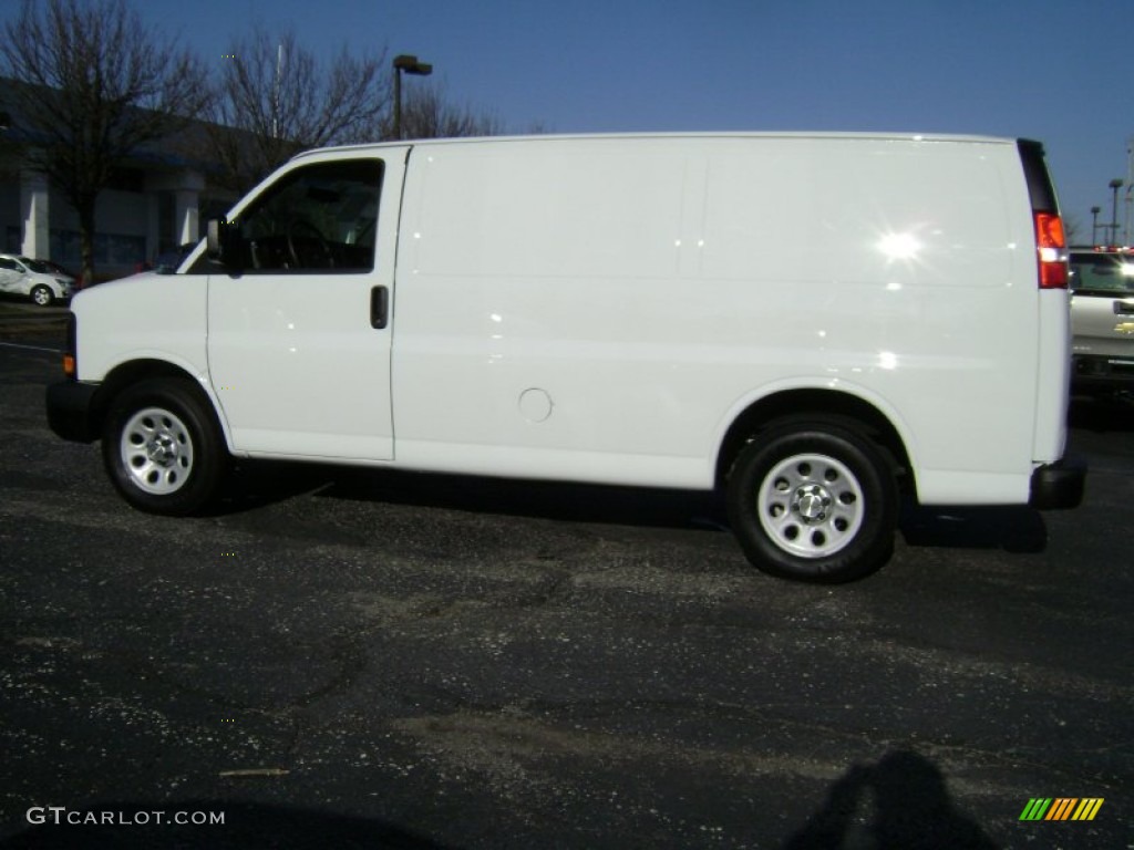 2012 Express 1500 Cargo Van - Summit White / Medium Pewter photo #9