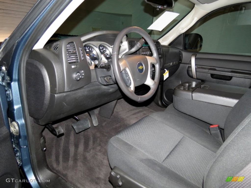 Ebony Interior 2011 Chevrolet Silverado 1500 LT Extended Cab Photo #80691356