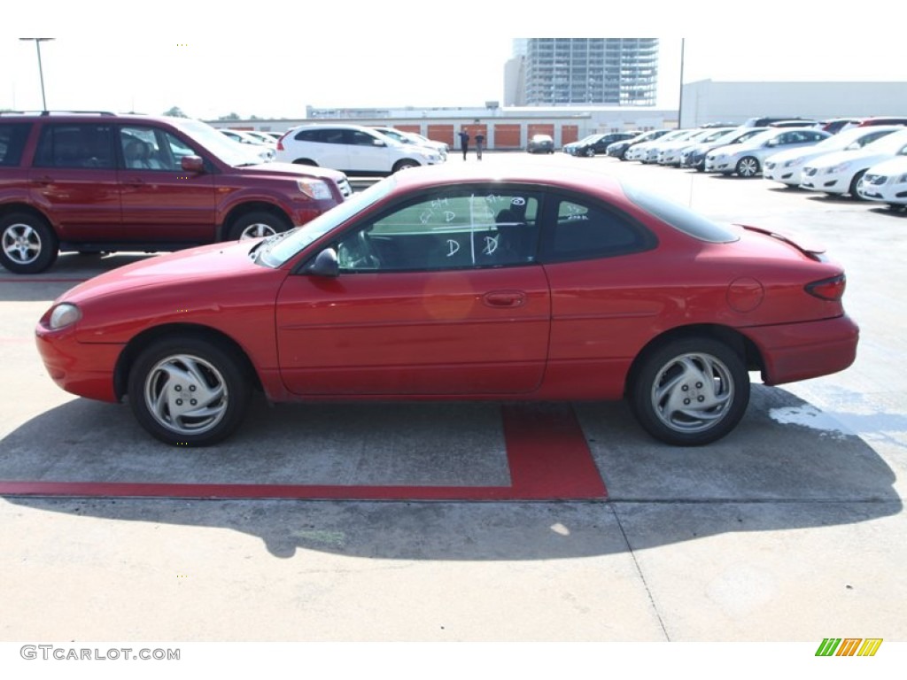 1998 Escort ZX2 Coupe - Vermillion Red / Gray photo #4