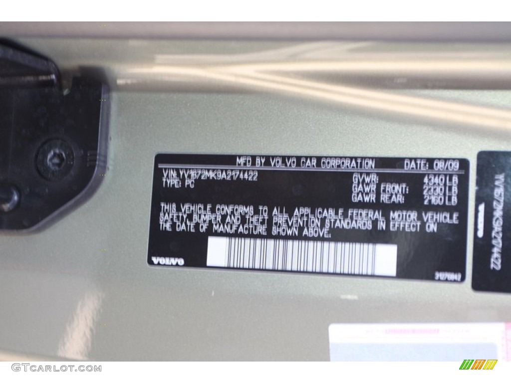 2010 Volvo C30 T5 R-Design Info Tag Photo #80692667