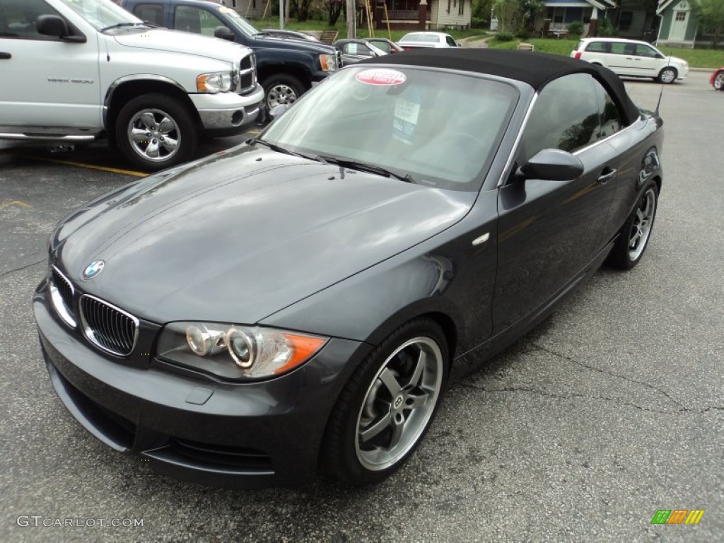 2008 1 Series 135i Convertible - Sparkling Graphite Metallic / Savanna Beige photo #2