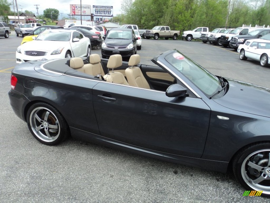 2008 1 Series 135i Convertible - Sparkling Graphite Metallic / Savanna Beige photo #5