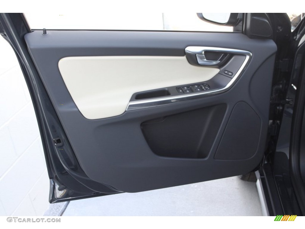 2013 Volvo XC60 T6 AWD R-Design R Design Off Black/Beige Inlay Door Panel Photo #80696324