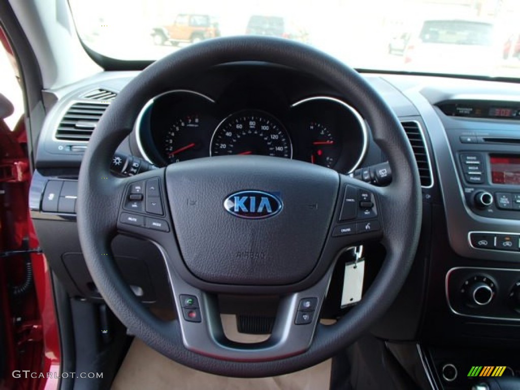 2014 Kia Sorento LX AWD Black Steering Wheel Photo #80696702