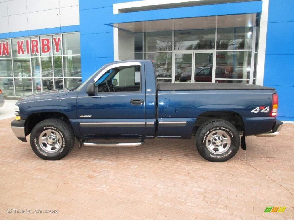 1999 Silverado 1500 LS Regular Cab 4x4 - Indigo Blue Metallic / Graphite photo #12