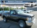 2013 Black Chevrolet Silverado 1500 Work Truck Regular Cab 4x4  photo #1