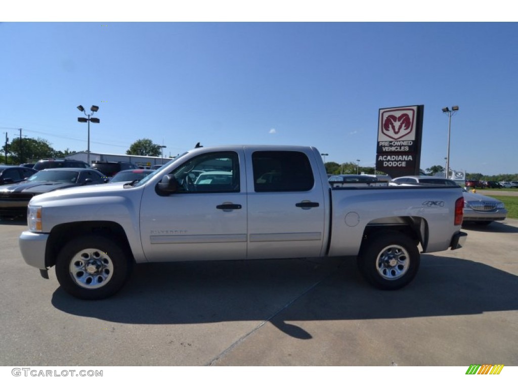 2011 Silverado 1500 LS Crew Cab 4x4 - Sheer Silver Metallic / Dark Titanium photo #2