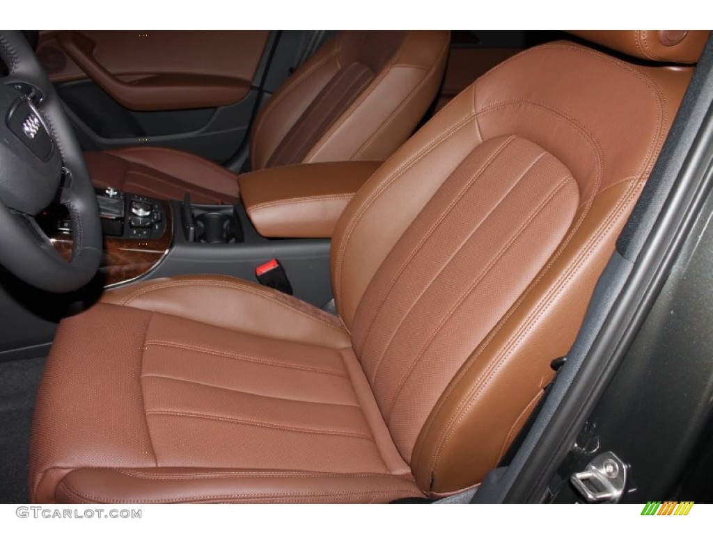 2013 A6 3.0T quattro Sedan - Oolong Gray Metallic / Nougat Brown photo #13