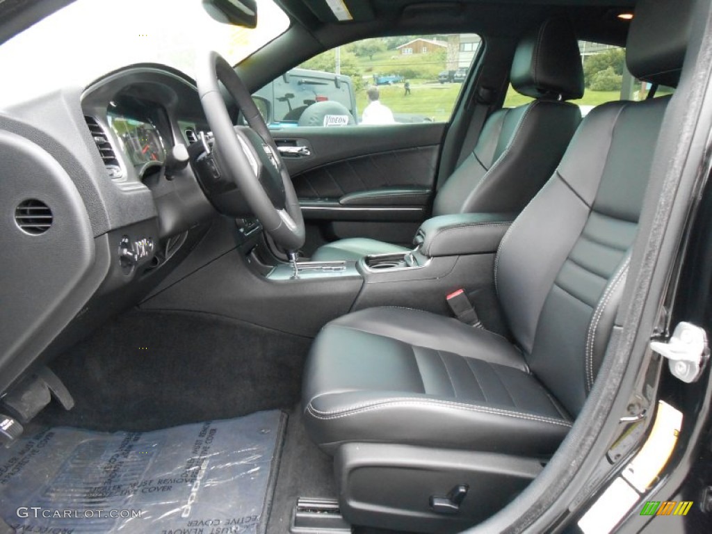 Black Interior 2013 Dodge Charger R/T Road & Track Photo #80703086