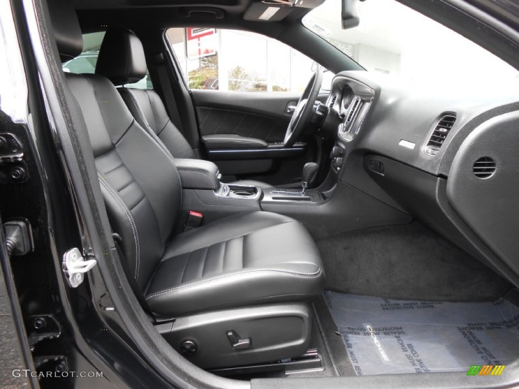 Black Interior 2013 Dodge Charger R/T Road & Track Photo #80703159