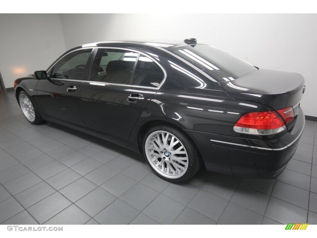 Black Sapphire Metallic 2008 BMW 7 Series 750Li Sedan Exterior Photo #80703272