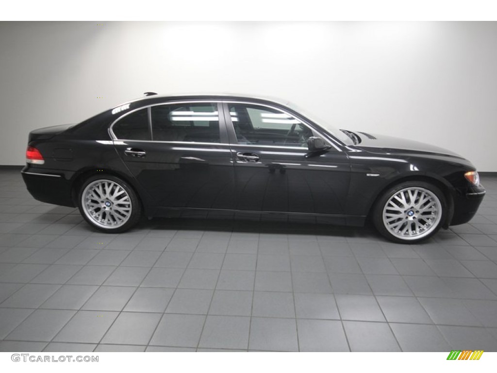Black Sapphire Metallic 2008 BMW 7 Series 750Li Sedan Exterior Photo #80703323