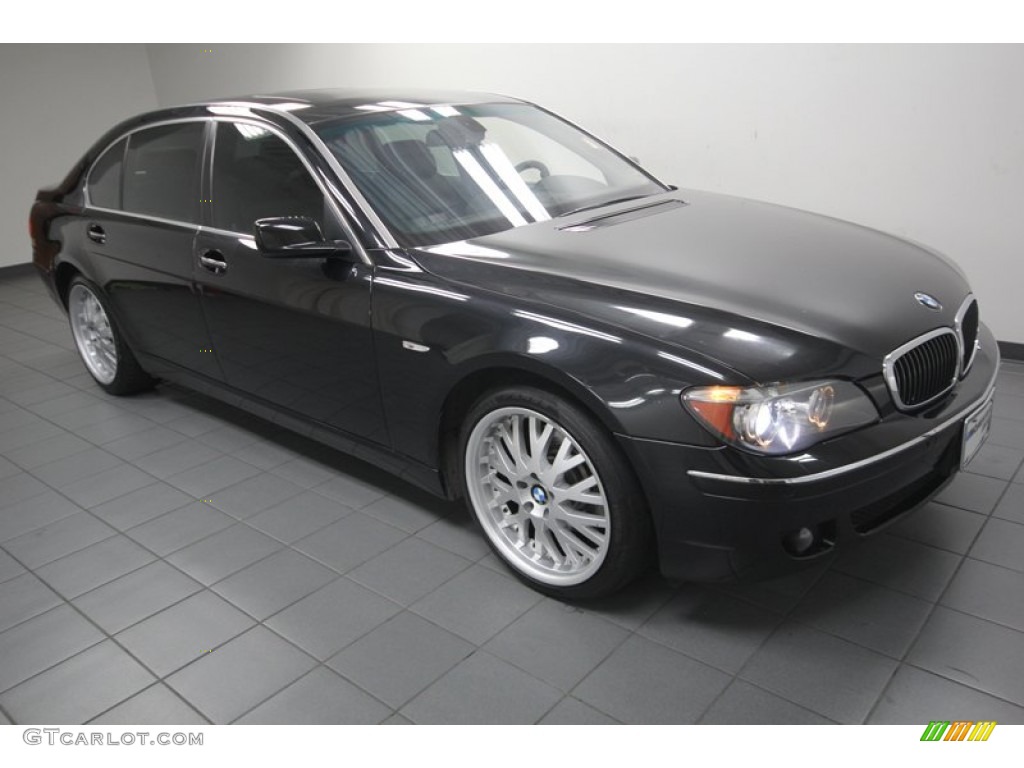Black Sapphire Metallic 2008 BMW 7 Series 750Li Sedan Exterior Photo #80703343