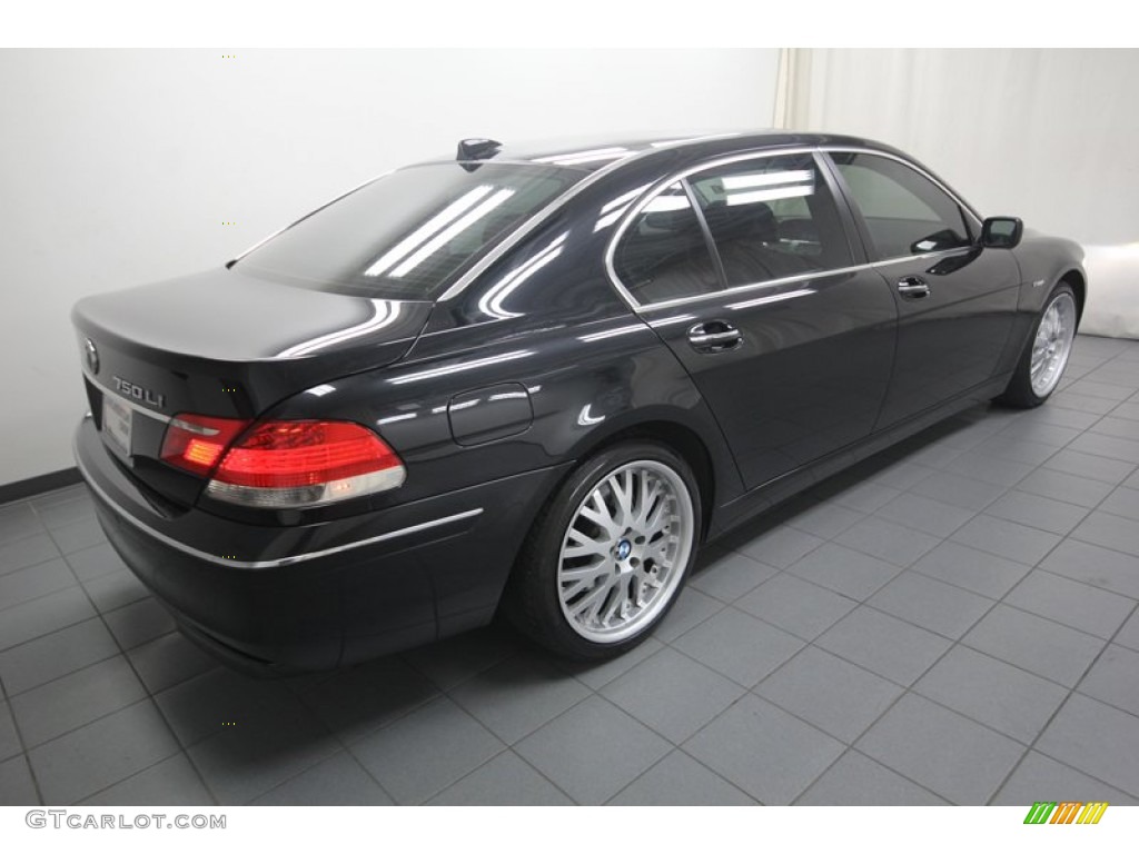 Black Sapphire Metallic 2008 BMW 7 Series 750Li Sedan Exterior Photo #80703421