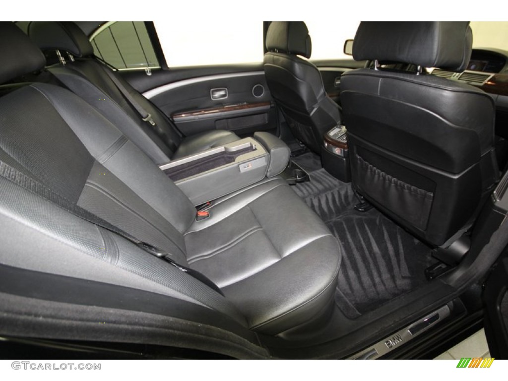 Black Interior 2008 BMW 7 Series 750Li Sedan Photo #80704142