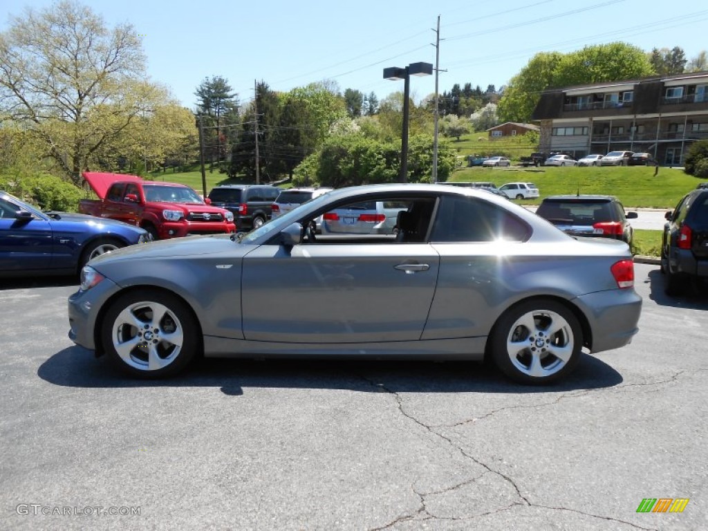 2012 1 Series 128i Coupe - Space Grey Metallic / Black photo #4