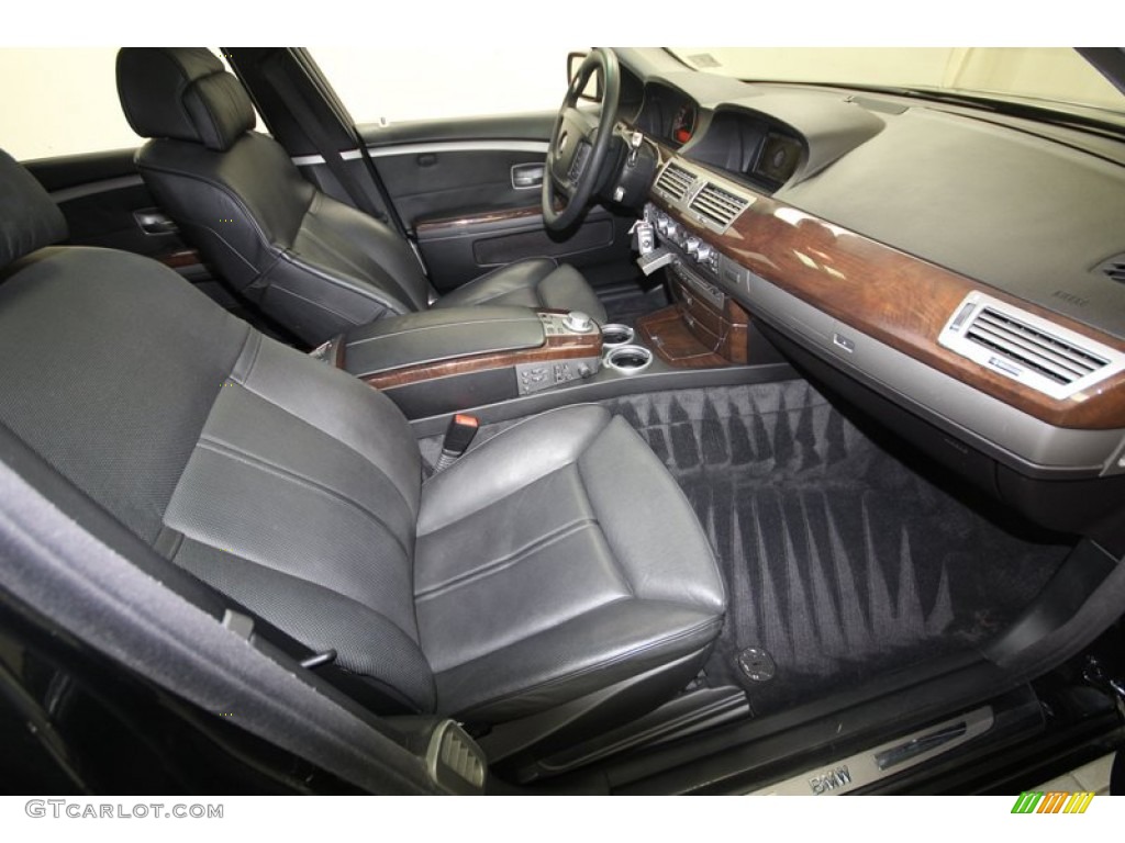 Black Interior 2008 BMW 7 Series 750Li Sedan Photo #80704234