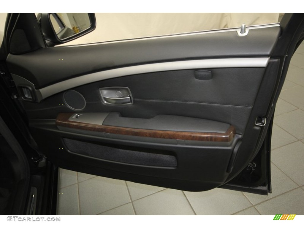 2008 BMW 7 Series 750Li Sedan Black Door Panel Photo #80704283