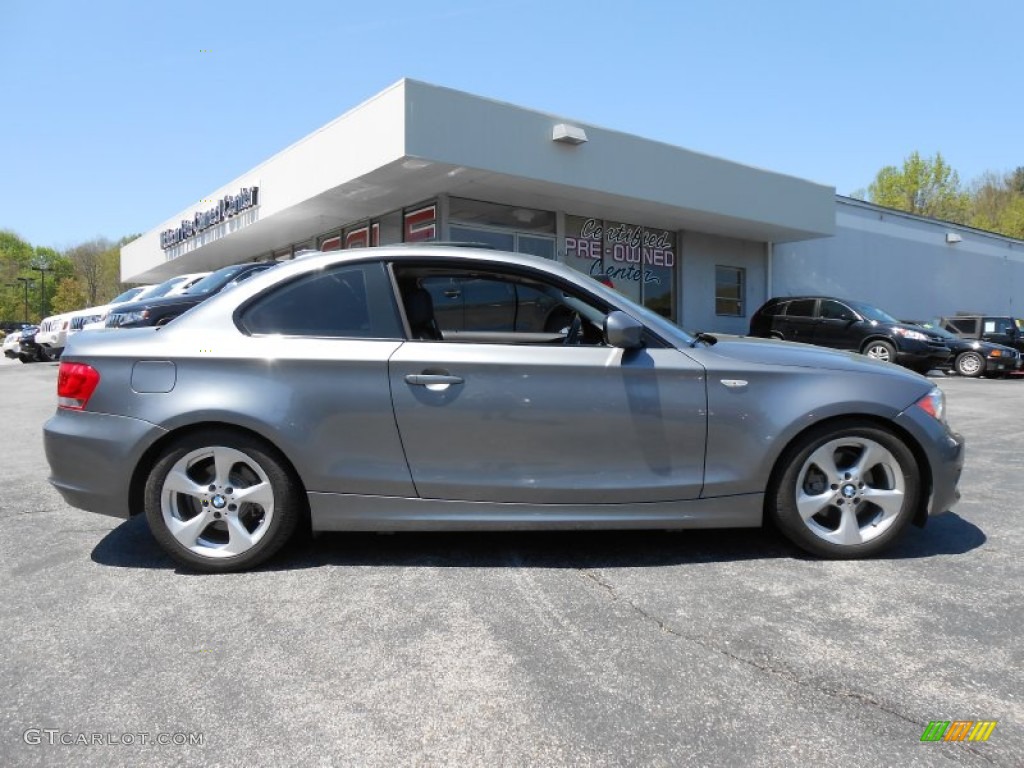 2012 1 Series 128i Coupe - Space Grey Metallic / Black photo #8
