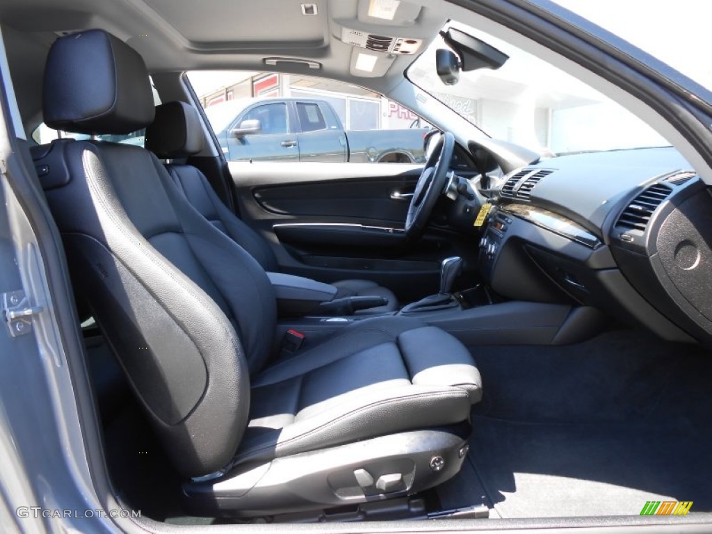 2012 1 Series 128i Coupe - Space Grey Metallic / Black photo #13