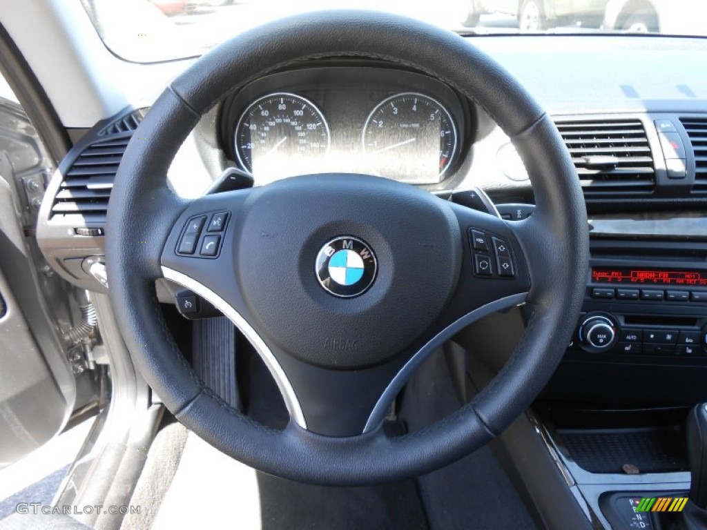 2012 1 Series 128i Coupe - Space Grey Metallic / Black photo #22
