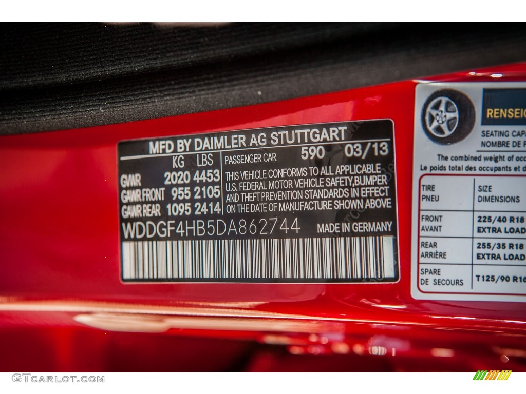 2013 C Color Code 590 for Mars Red Photo #80705270