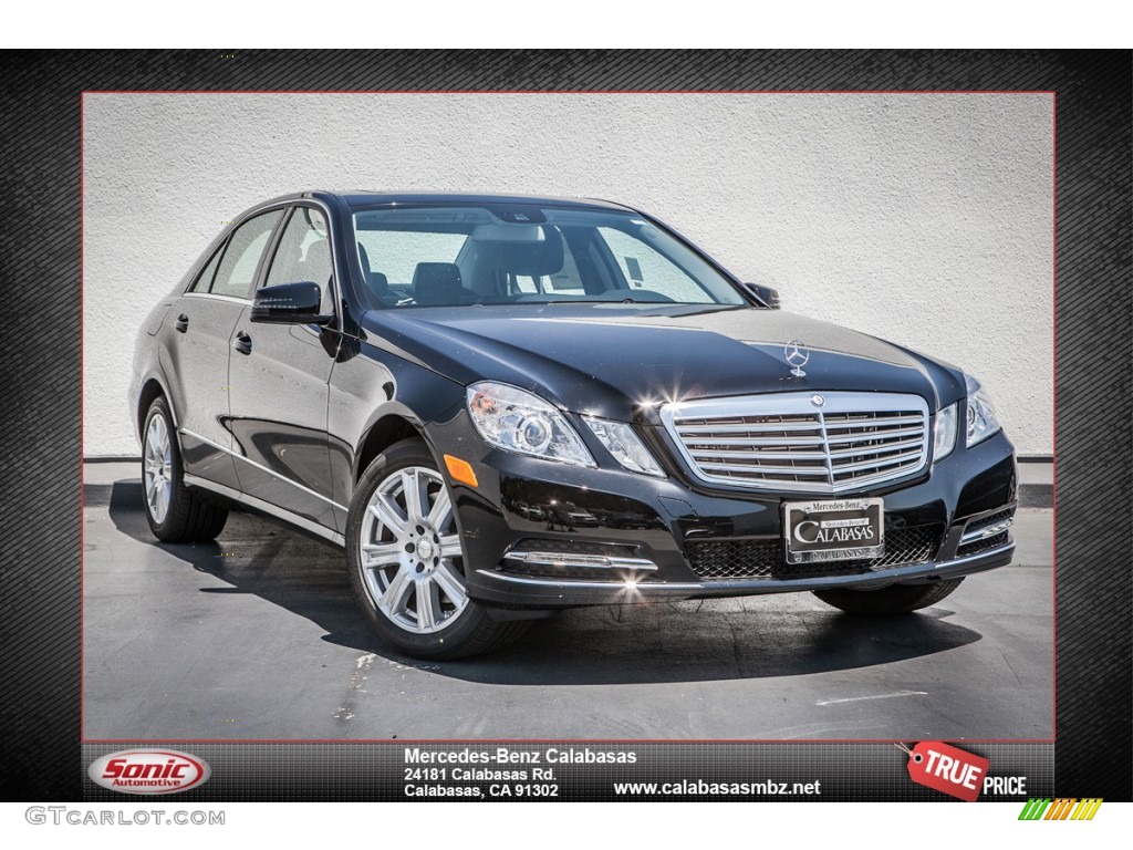 2013 E 350 BlueTEC Sedan - Black / Black photo #1