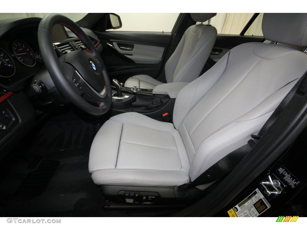Everest Grey/Black Highlight Interior 2012 BMW 3 Series 328i Sedan Photo #80706182
