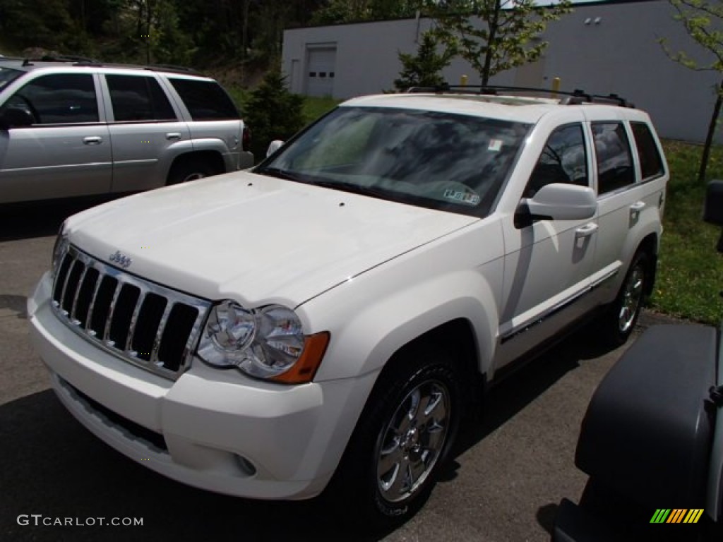2008 Grand Cherokee Limited 4x4 - Stone White / Dark Slate Gray/Light Graystone photo #3