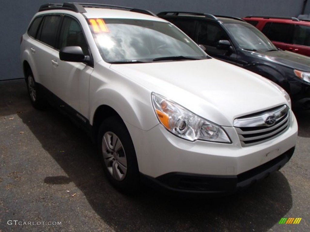 2011 Outback 2.5i Wagon - Satin White Pearl / Off Black photo #1