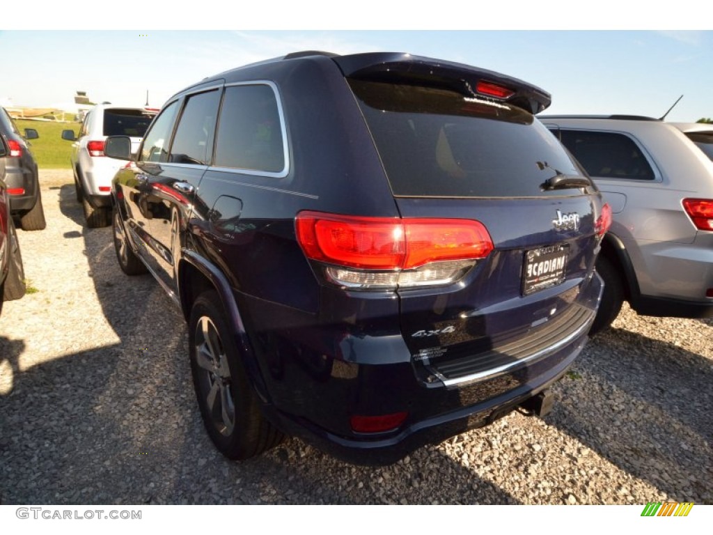 2014 Grand Cherokee Overland 4x4 - True Blue Pearl / Overland Nepal Jeep Brown Light Frost photo #2