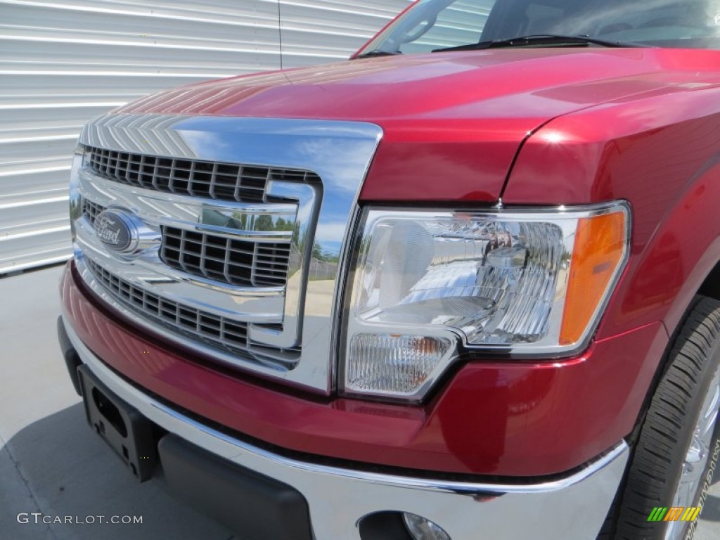 2013 F150 XLT SuperCrew - Ruby Red Metallic / Steel Gray photo #13